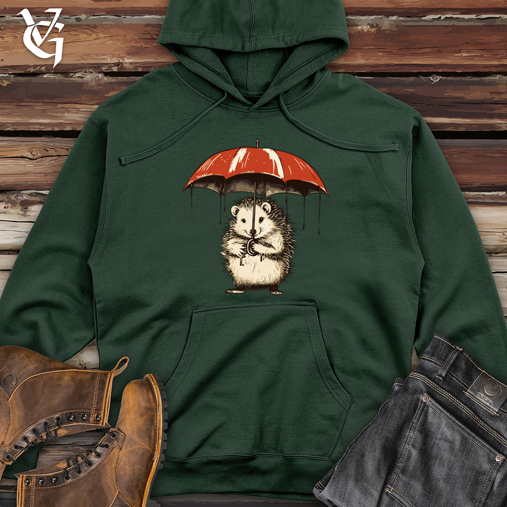 Viking Goods Hedgehog Spiky Umbrella Midweight Hooded Sweatshirt Alpine Green / L