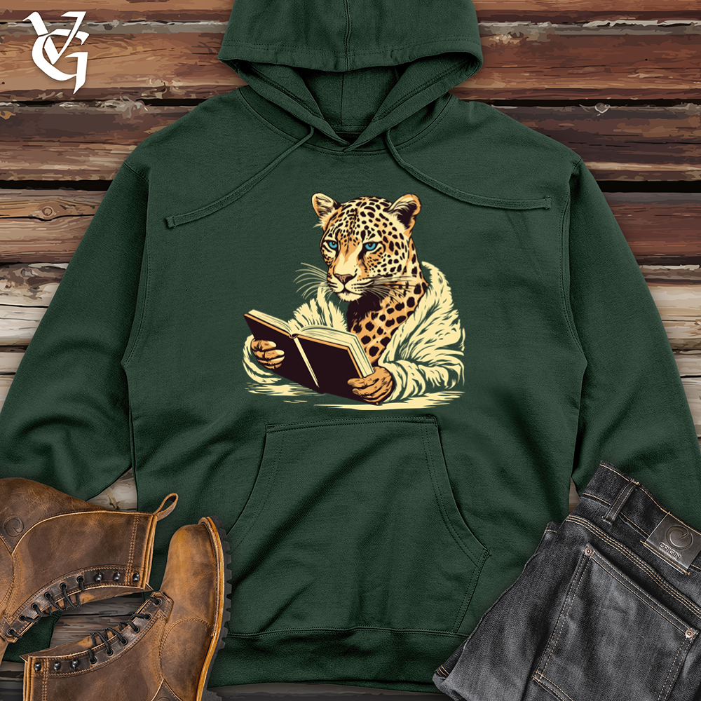 Viking Goods Leopard Book Club Midweight Hooded Sweatshirt Alpine Green / L