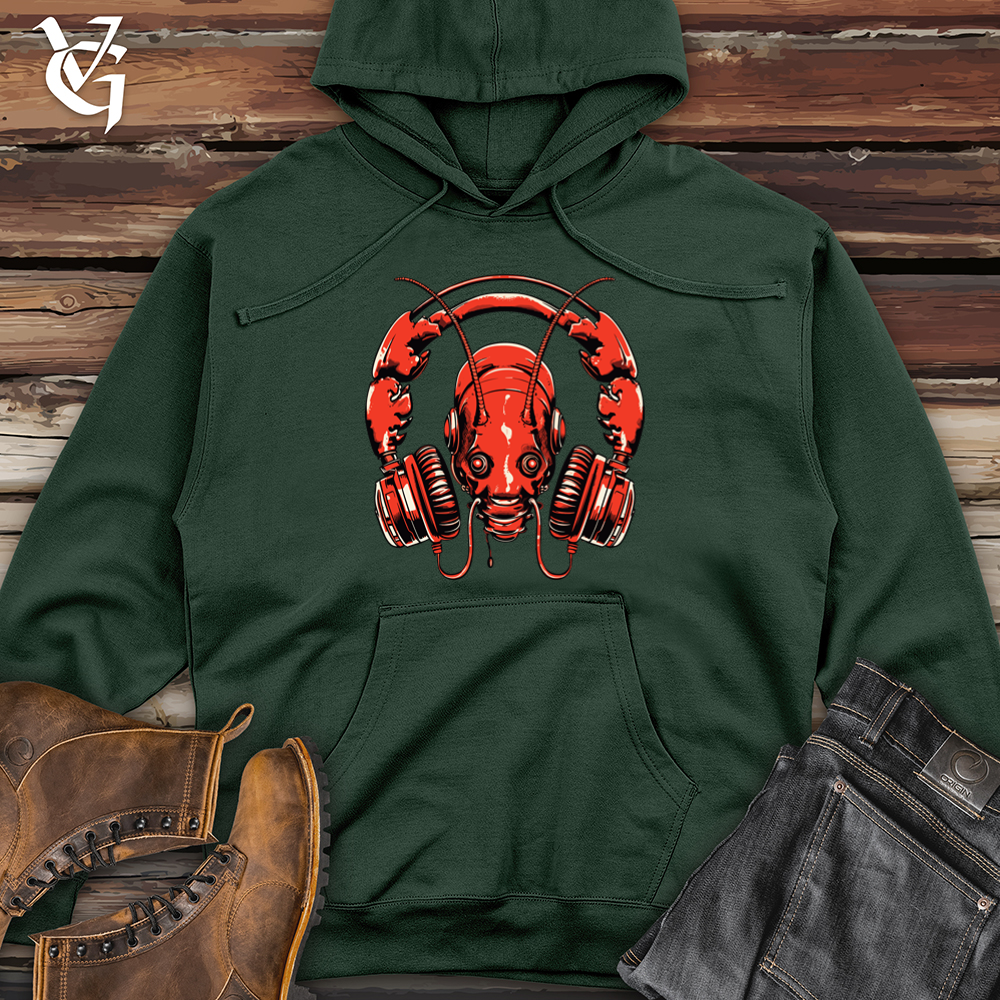 Viking Goods Lobster Ocean Echo Headphone Harmony Midweight Hooded Sweatshirt Alpine Green / L