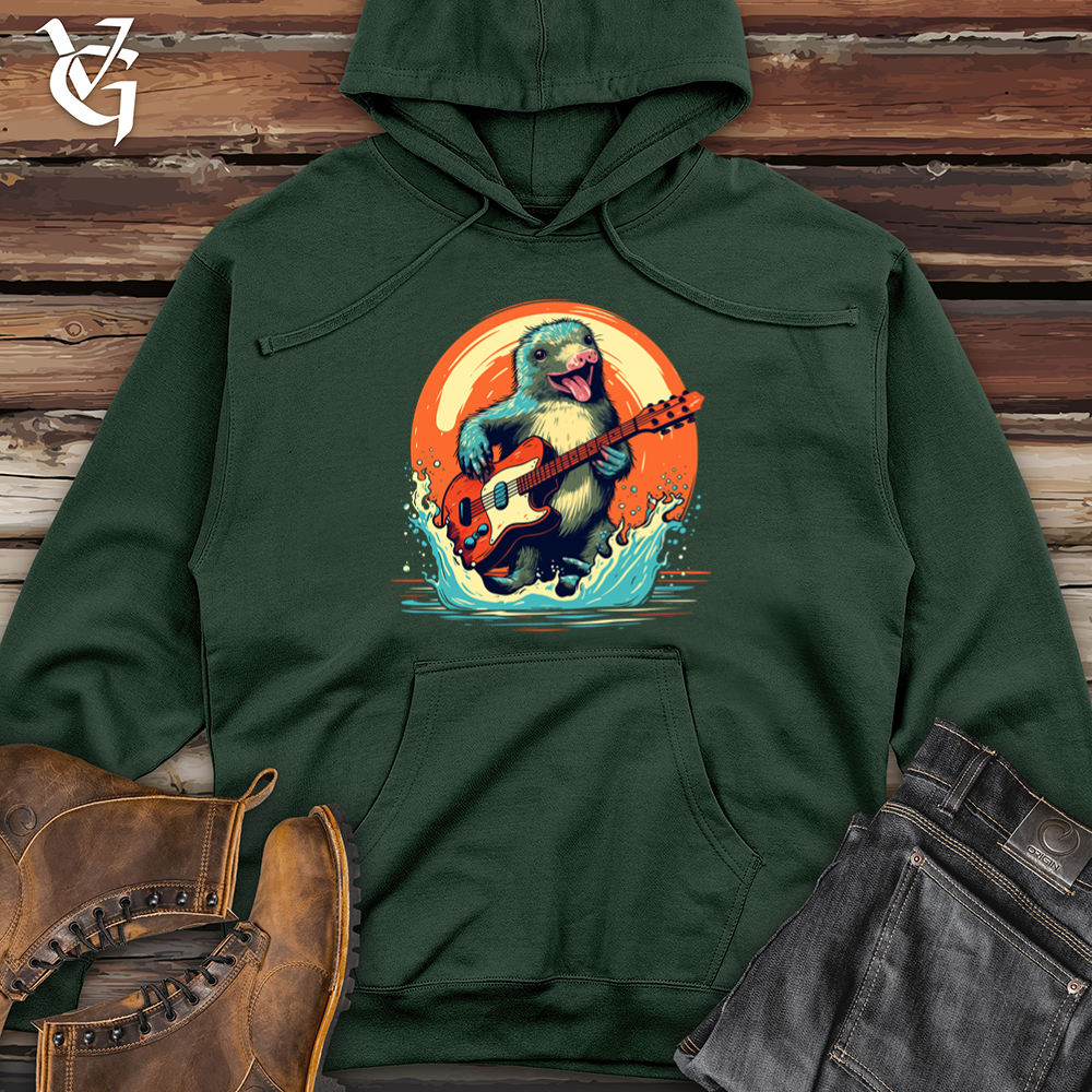 Viking Goods Platypus Aquatic Guitar Midweight Hooded Sweatshirt Alpine Green / L