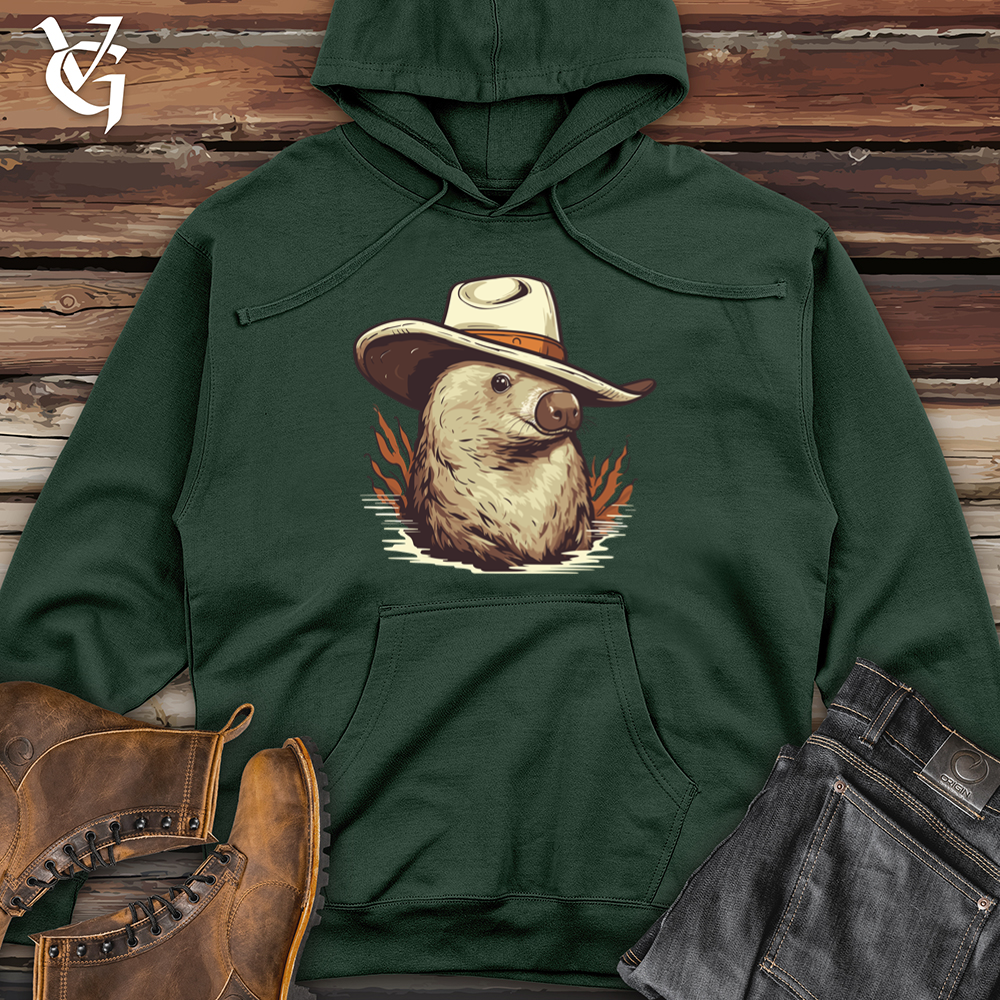 Viking Goods Platypus Cowboy Midweight Hooded Sweatshirt Alpine Green / L