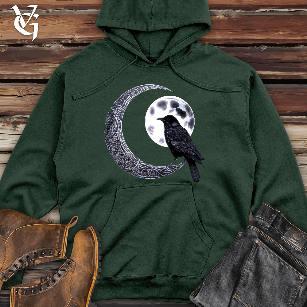 Viking Goods Raven & Moon Negotiations Midweight Hooded Sweatshirt Alpine Green / L