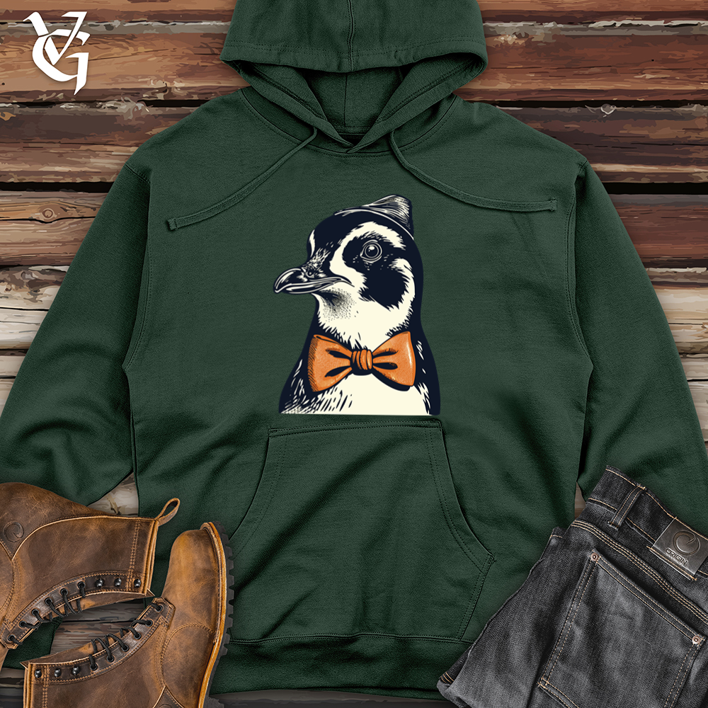 Viking Goods Retro Bow Tie Penguin Midweight Hooded Sweatshirt Alpine Green / L