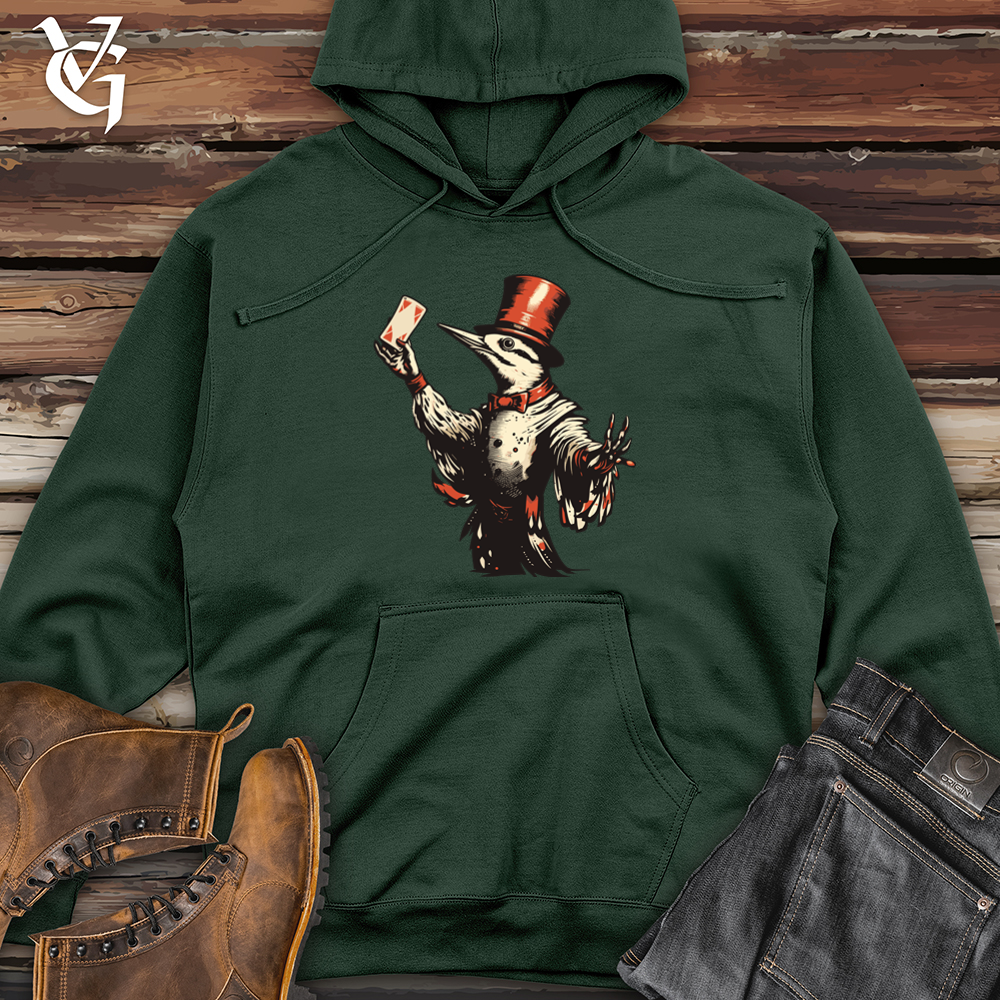 Viking Goods Woodpecker Magic Show Midweight Hooded Sweatshirt Alpine Green / L