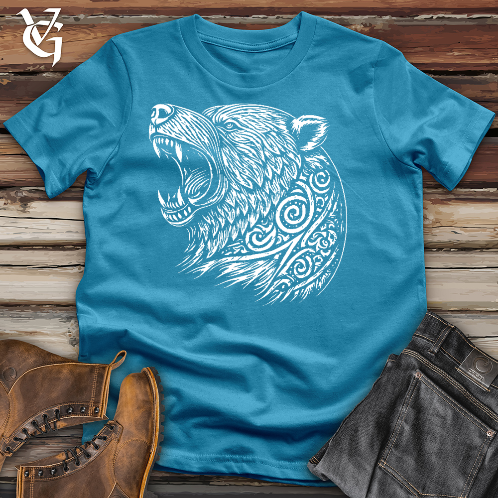 Viking Goods Back Off Bear Cotton Tee Aqua / L
