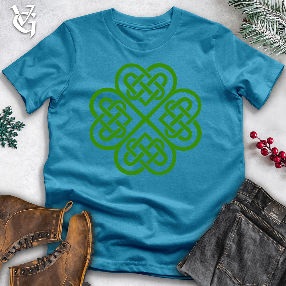 Viking Goods Celtic Heart Cotton Tee Aqua / L