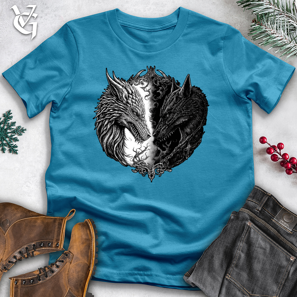 Viking Goods Dragon and Wolf Cotton Tee Cardinal / L