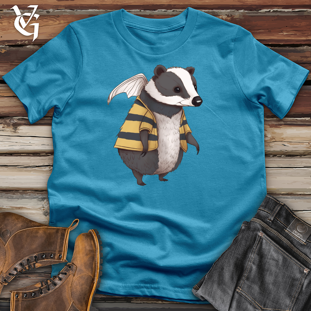 Viking Goods Honey Badger Bee Cotton Tee Aqua / L