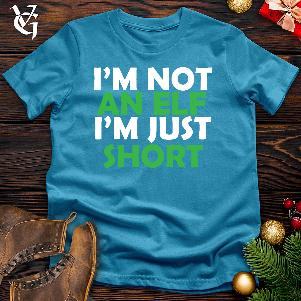 Viking Goods I Am Just Short Cotton Tee Aqua / L