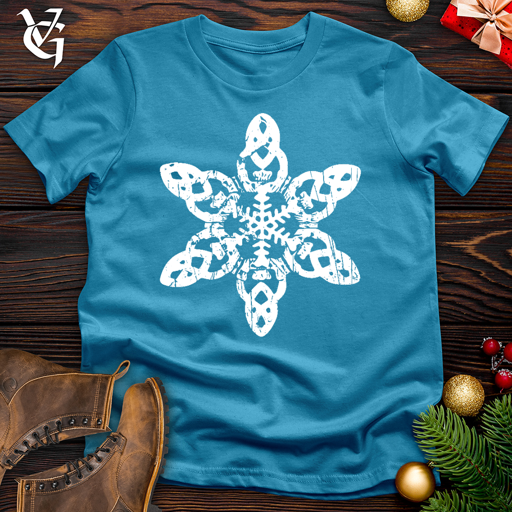 Viking Goods Irish Snowflake Cotton Tee Aqua / L