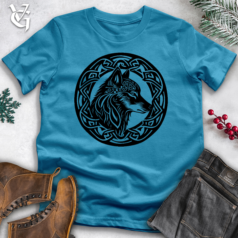 Viking Goods Majestic Wolf Cotton Tee Aqua / L