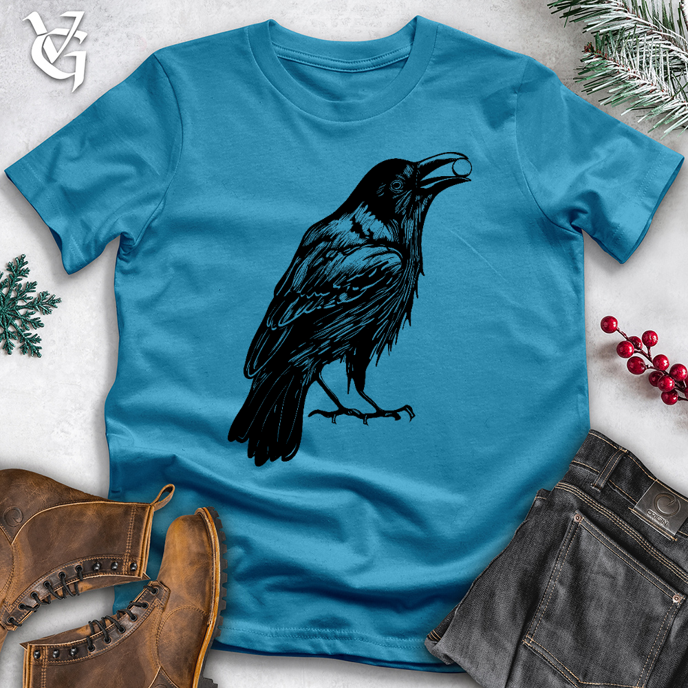 Viking Goods Pretentious Raven Cotton Tee Aqua / L