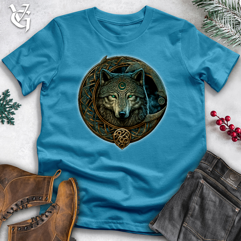 Viking Goods Prism Moon Wolf Cotton Tee Aqua / L