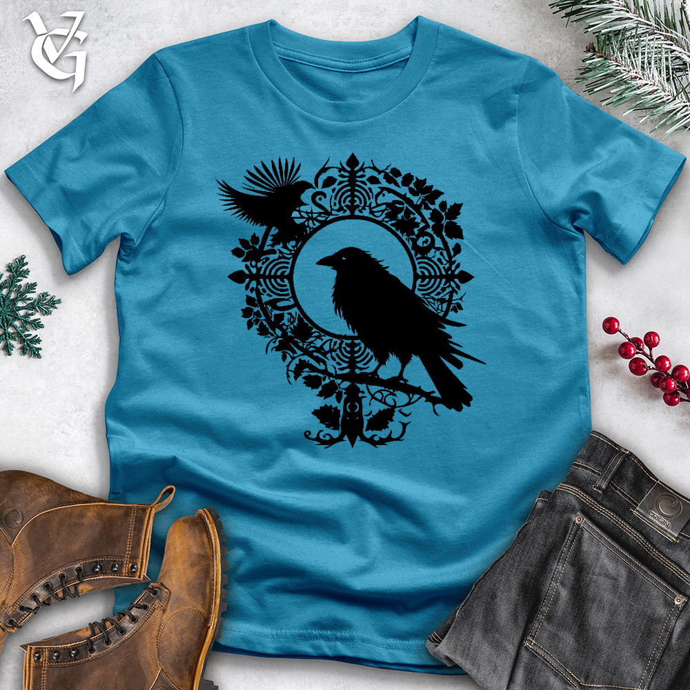 Viking Goods Raven and Vegvisir Cotton Tee Aqua / L