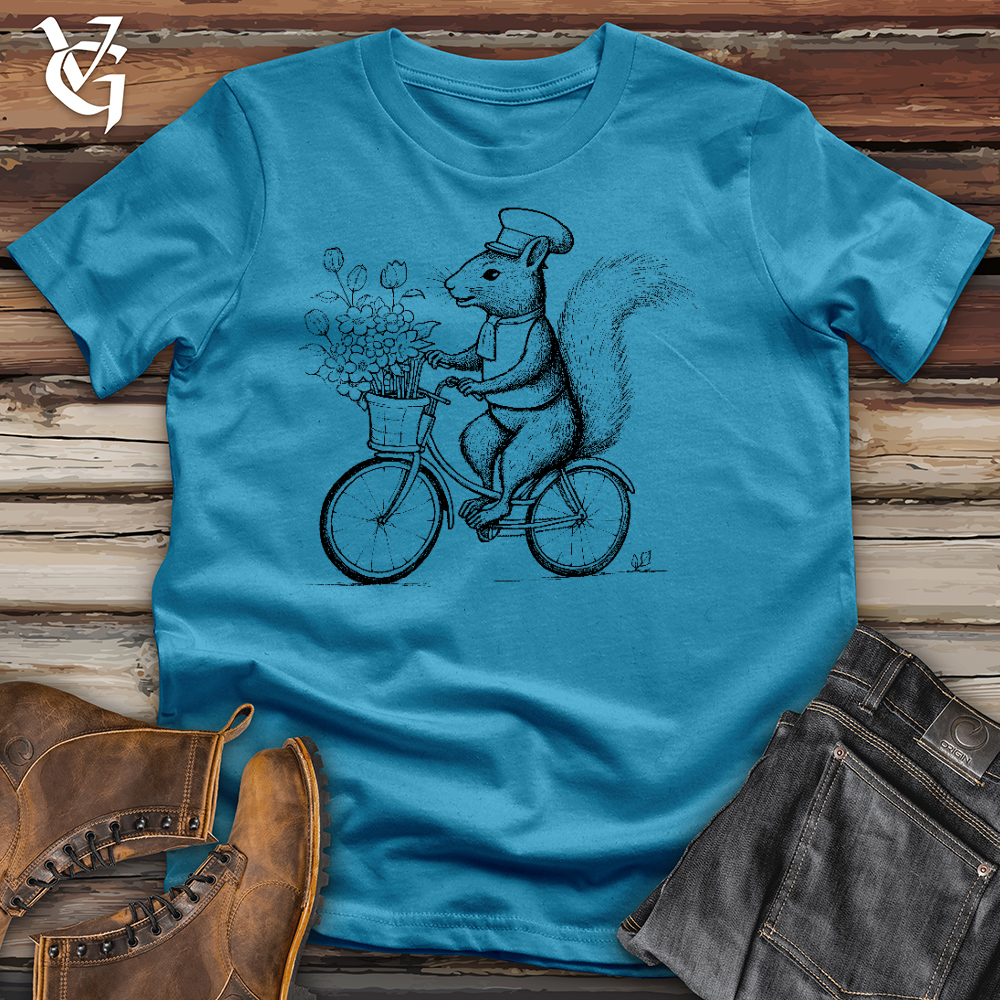 Viking Goods Squirrel Ride Cotton Tee Aqua / L
