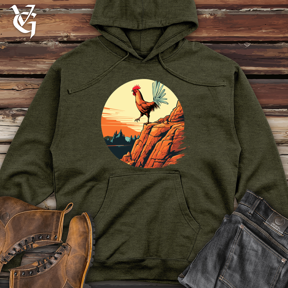 Viking Goods Chicken Cliffs Midweight Hooded Sweatshirt Army Heather / L
