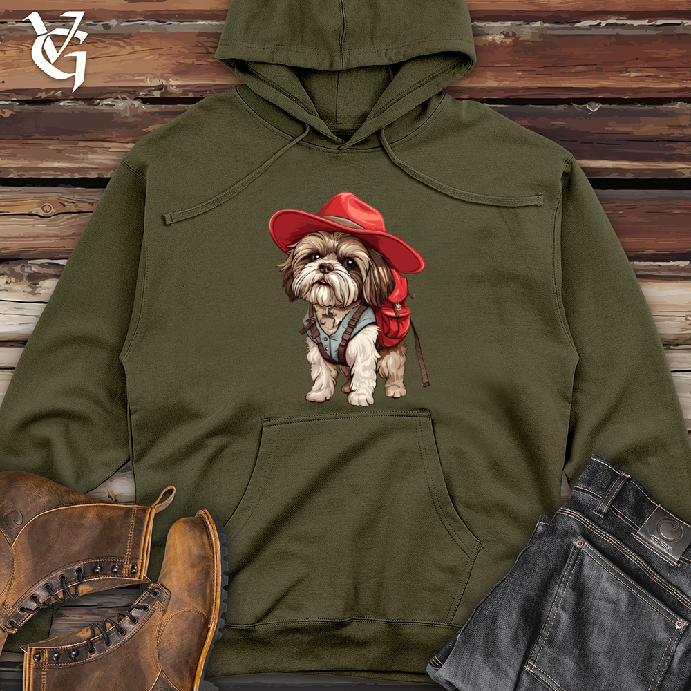 Viking Goods Adventurous Canine Explorer Midweight Hooded Sweatshirt Army / L