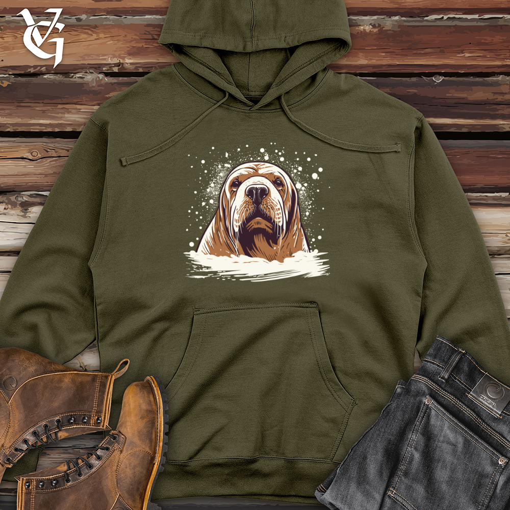 Viking Goods Arctic Drift Walrus Midweight Hooded Sweatshirt Army / L