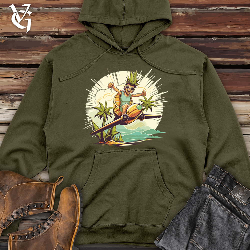 Viking Goods Aviator Pineapple Adventure Midweight Hooded Sweatshirt Army / L