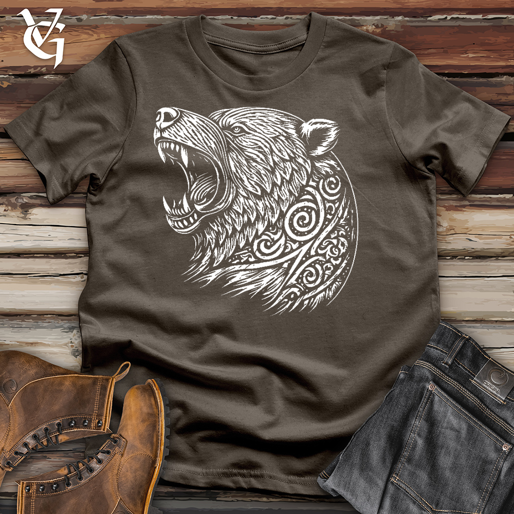 Viking Goods Back Off Bear Cotton Tee Army / L