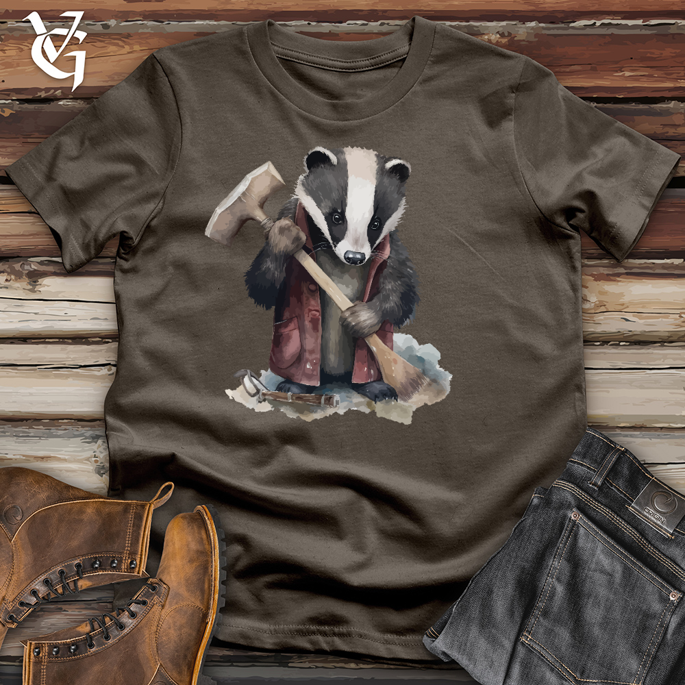 Viking Goods Badger Blacksmith Cotton Tee Army / L
