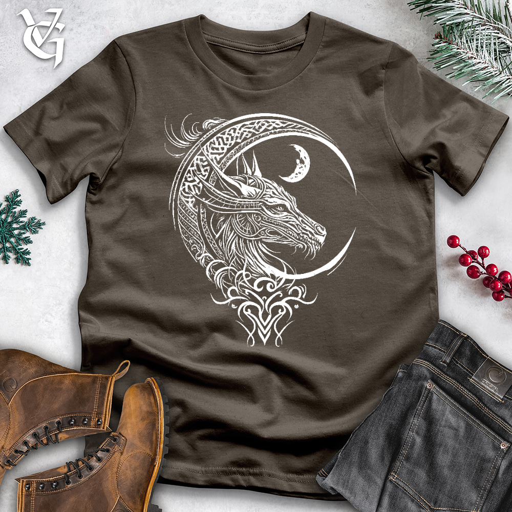 Viking Goods Celtic Dragon and Moon Cotton Tee Army / L