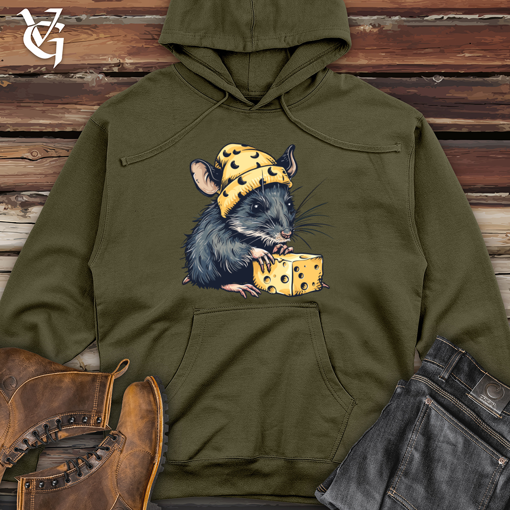 Viking Goods Cheesy Mouse Delight Midweight Hooded Sweatshirt Army / L