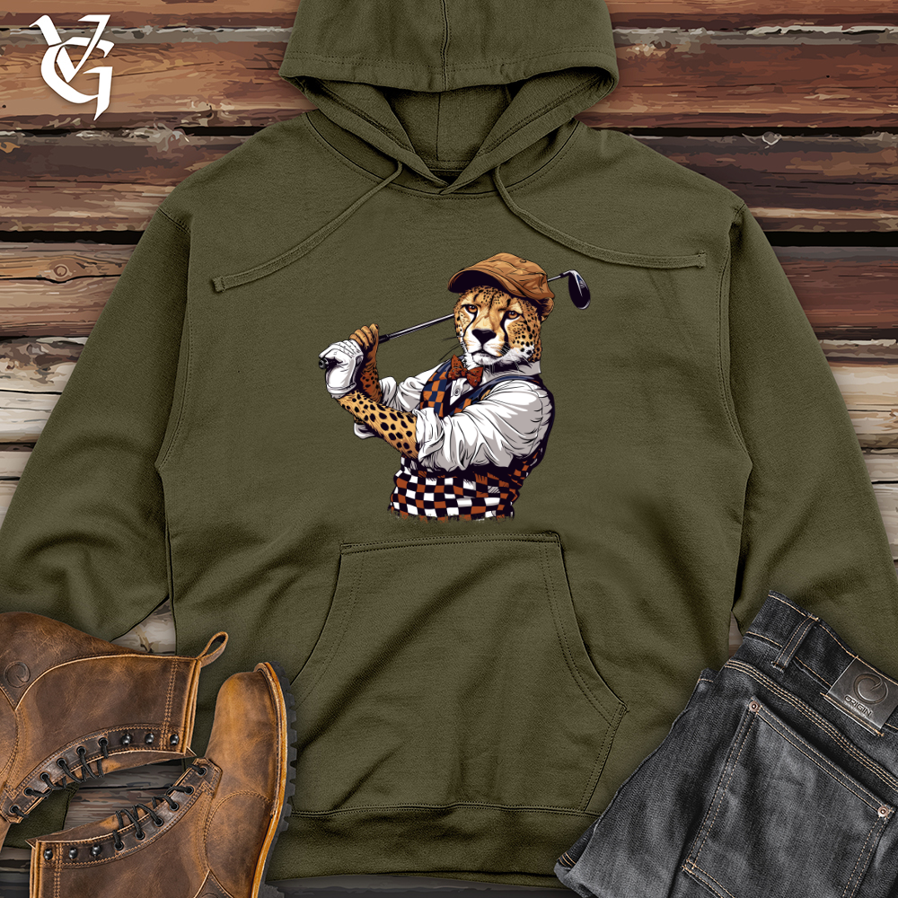 Viking Goods Cheetah Golf Swagger Midweight Hooded Sweatshirt Army / L