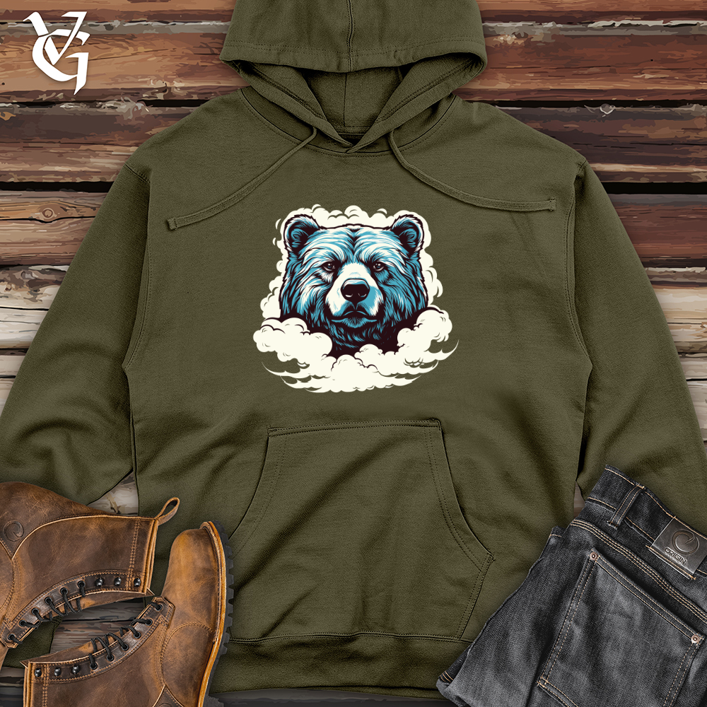 Viking Goods Clouded Grizzly Formation Midweight Hooded Sweatshirt Army / L
