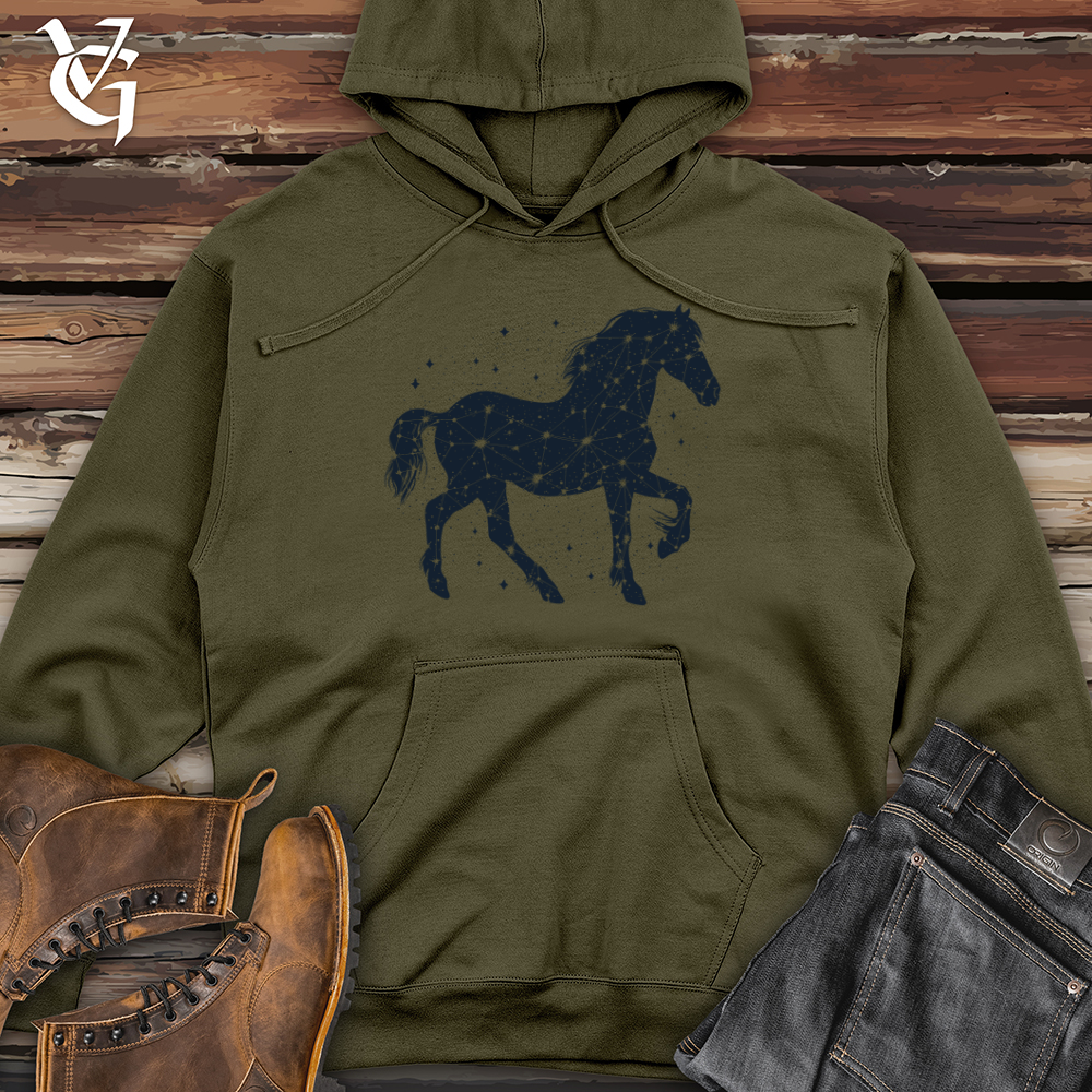 Viking Goods Constellation Equine Majesty Midweight Hooded Sweatshirt Army / L