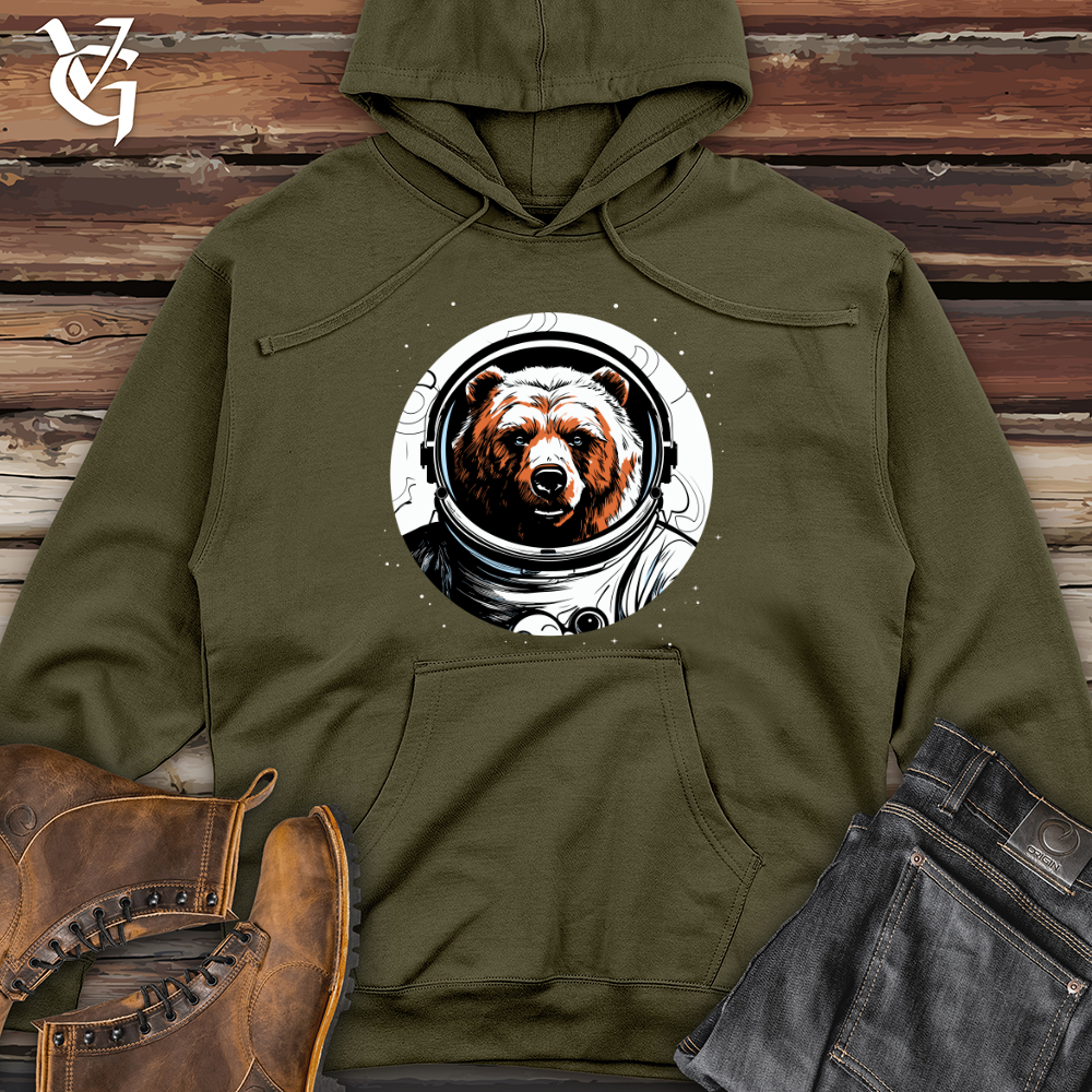 Viking Goods Cosmic Bear Expedition Midweight Hooded Sweatshirt Army / L
