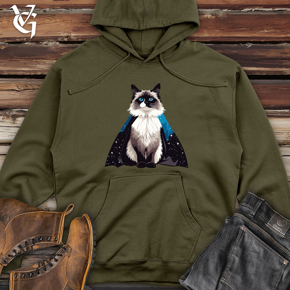 Viking Goods Cosmic Cat Cloak Midweight Hooded Sweatshirt Army / L