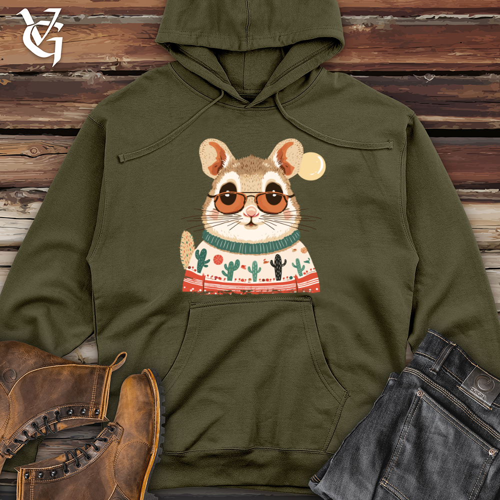Viking Goods Desert Mouse Chic Midweight Hooded Sweatshirt Army / L