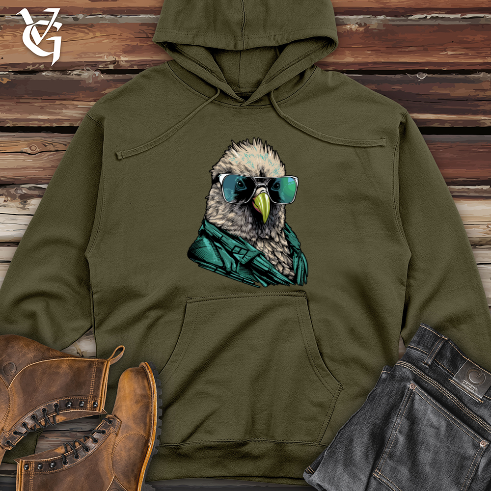 Viking Goods Eagle Aviator Cool Midweight Hooded Sweatshirt Army / L