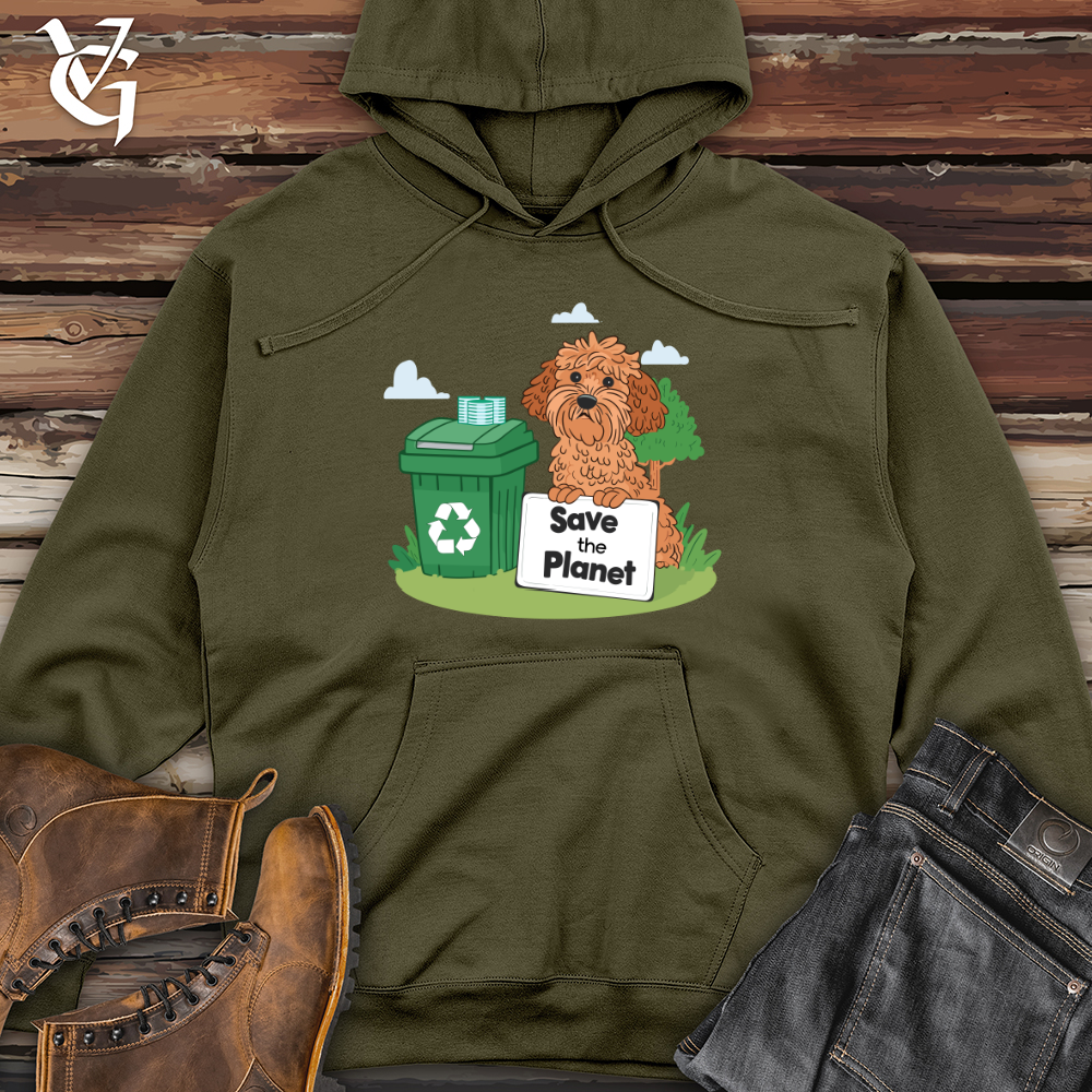 Viking Goods Eco Pooch Pledge Midweight Hooded Sweatshirt Army / L