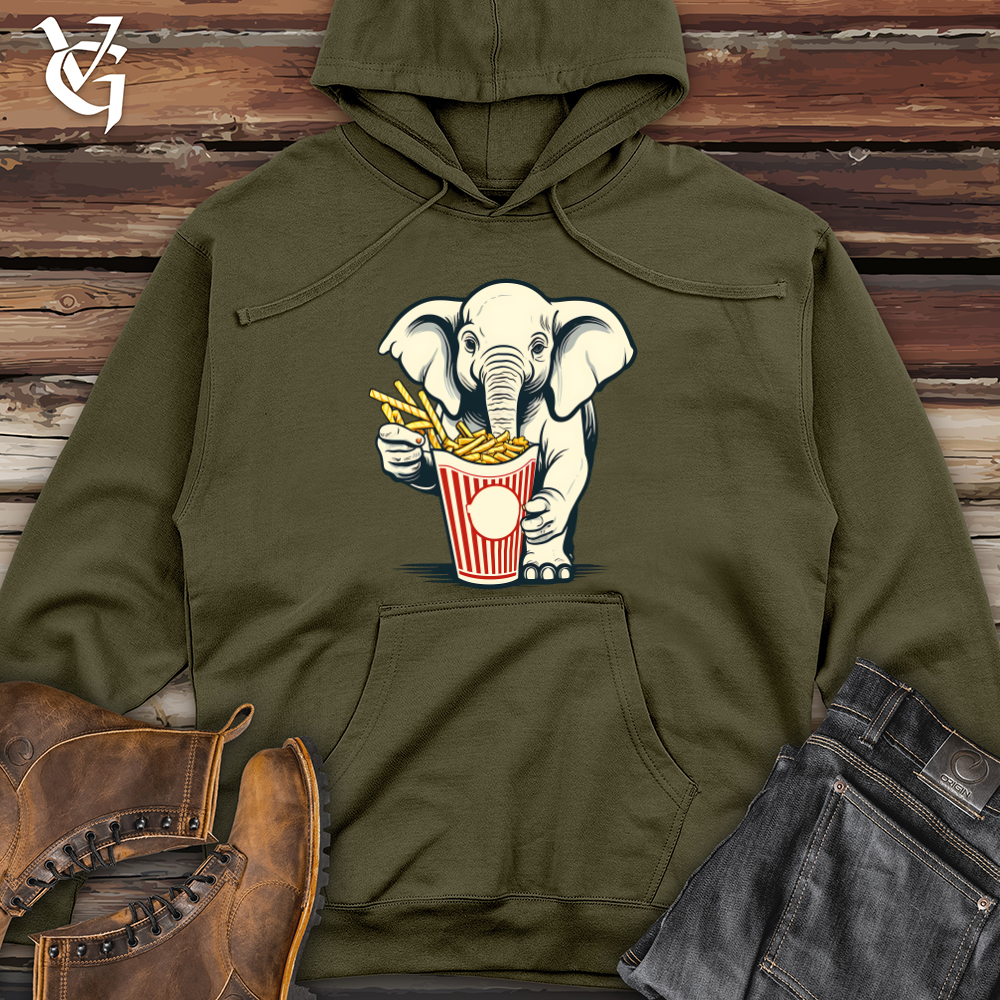 Viking Goods Elephant Fry Fanatic Midweight Hooded Sweatshirt Army / L