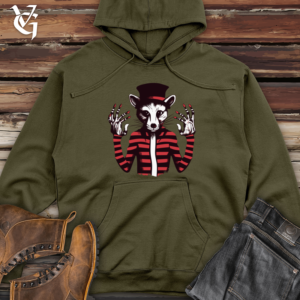 Viking Goods Ferret Nightmare Magician Midweight Hooded Sweatshirt Army / L