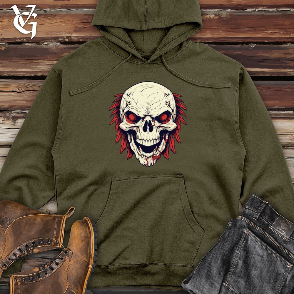 Viking Goods Fierce Guardians Crest Midweight Hooded Sweatshirt Army / L