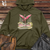 Viking Goods Flamingo Dance Ripples Midweight Hooded Sweatshirt Army / L