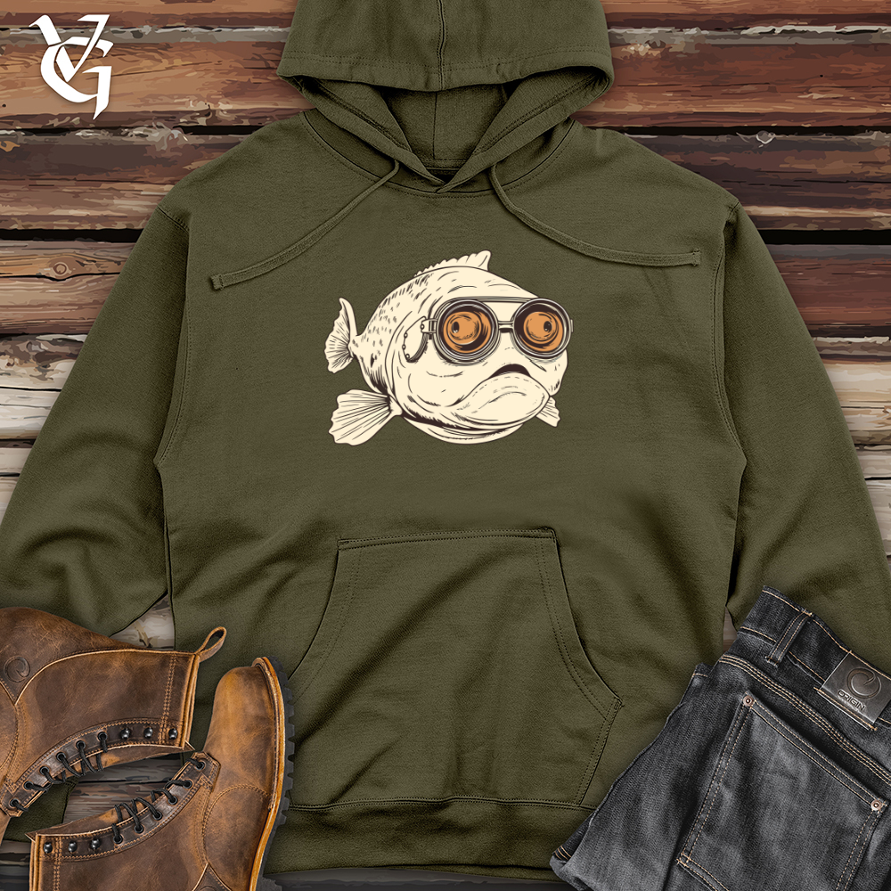 Viking Goods Flighty Blobfish Aviator Midweight Hooded Sweatshirt Maroon / L