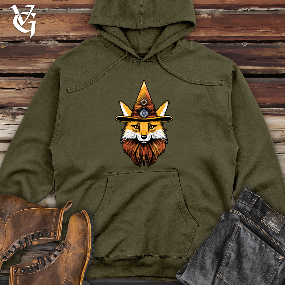 Viking Goods Fox Mystic Sorcerer Midweight Hooded Sweatshirt Army / L