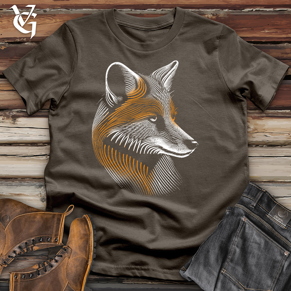 Viking Goods Fox Painting Cotton Tee Army / L