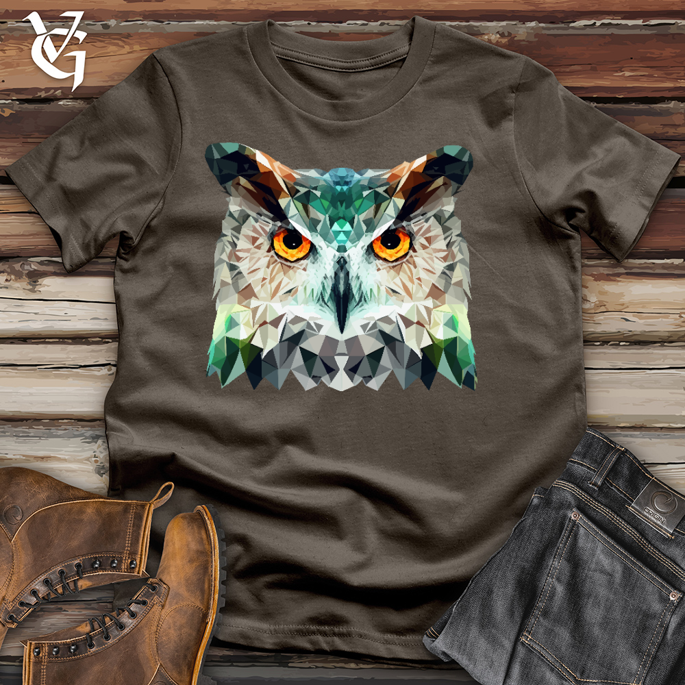 Viking Goods Geometric Owl Head Cotton Tee Army / L