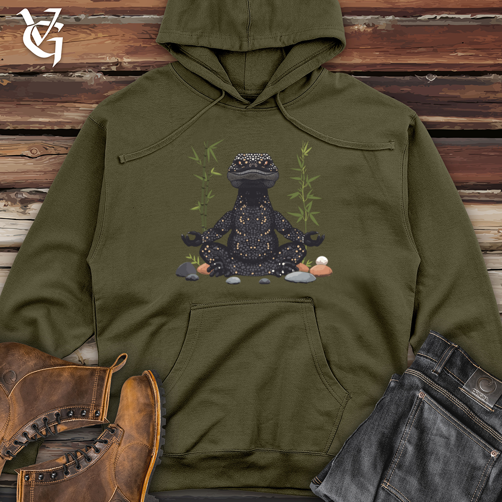 Viking Goods Gila Monster Meditation Midweight Hooded Sweatshirt Army / L