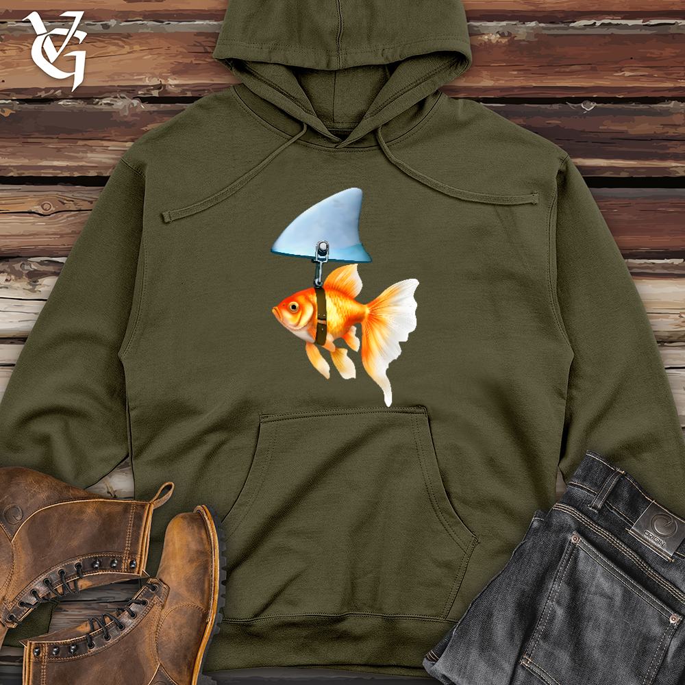 Viking Goods Goldfish Shark Fin Midweight Hooded Sweatshirt Army / L