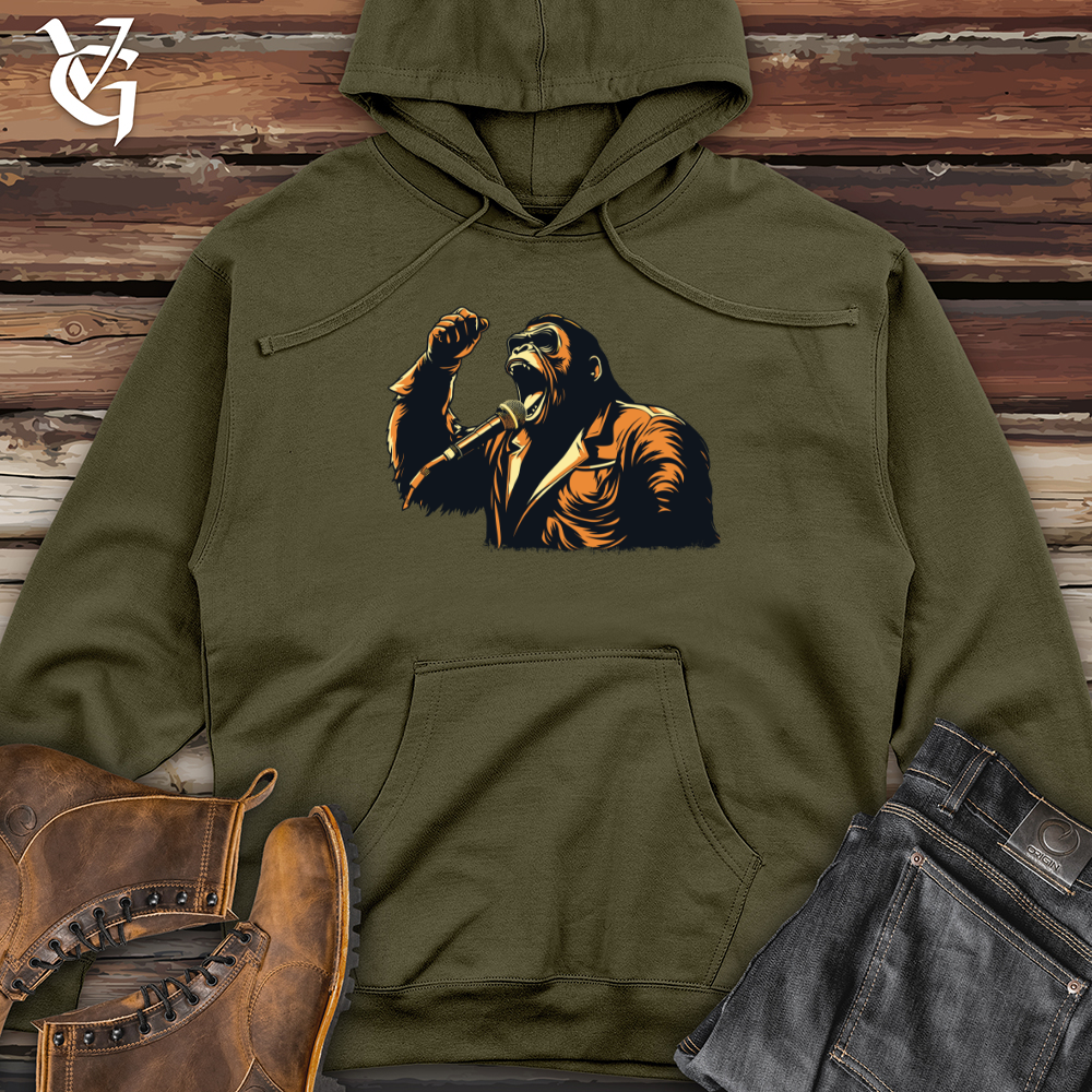 Viking Goods Gorilla Rockstar Performance Midweight Hooded Sweatshirt Army / L