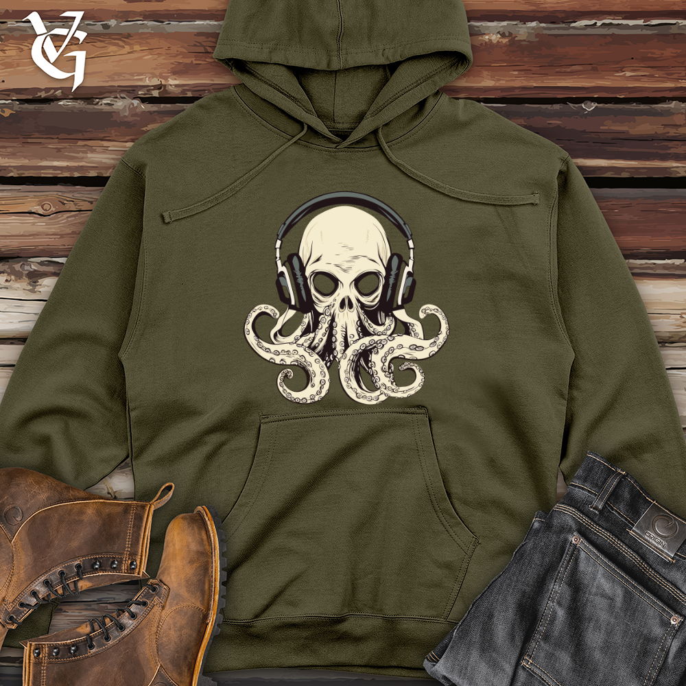 Viking Goods Groovy Tentacles Midweight Hooded Sweatshirt Army / L