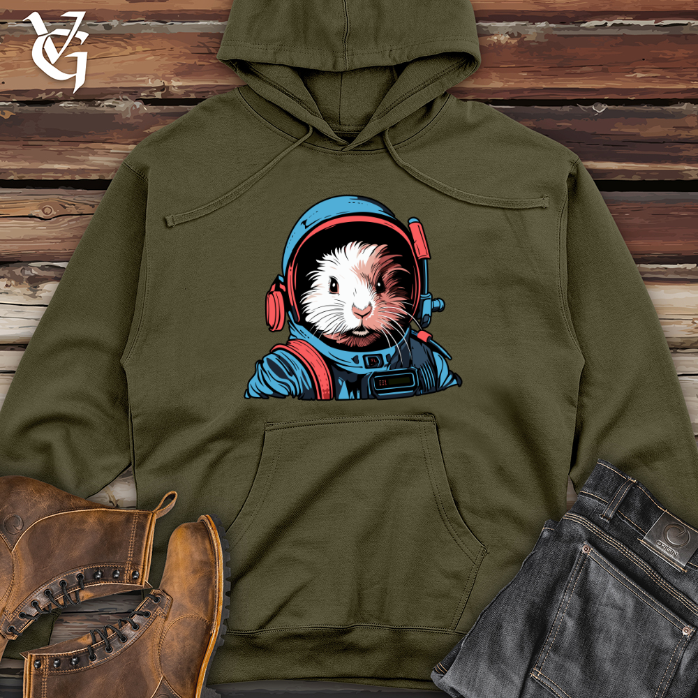 Viking Goods Guinea Pig Astronaut Midweight Hooded Sweatshirt Army / L
