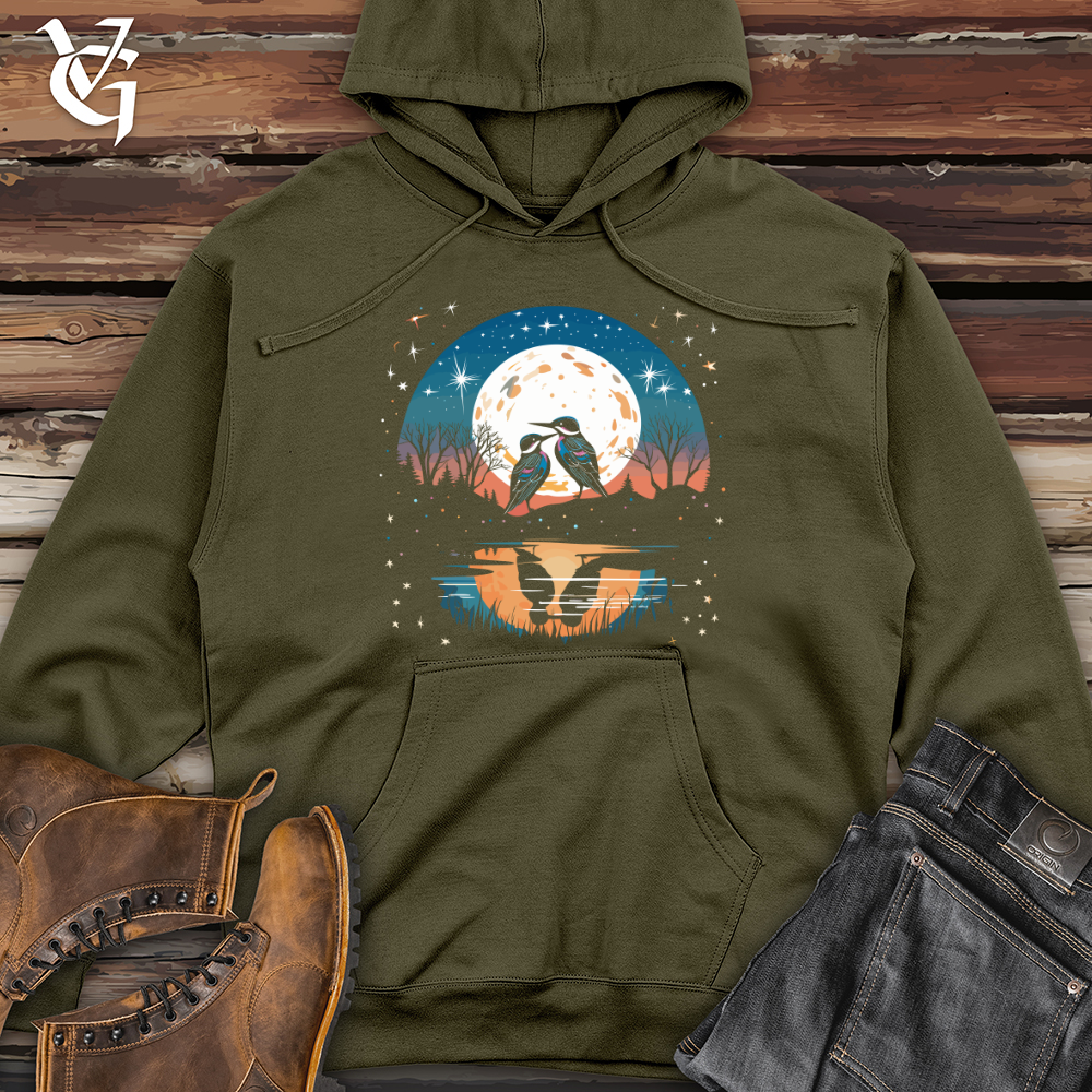 Viking Goods Kingfishers Moonlight Sonata Midweight Hooded Sweatshirt Army / L