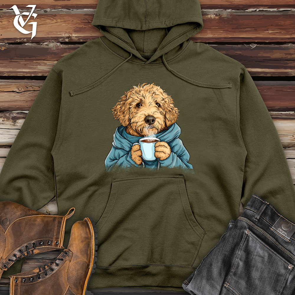 Labradoodle Cozy Beverage Midweight Hooded Sweatshirt